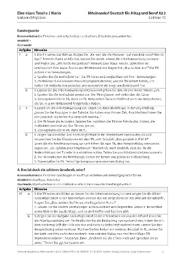 Unterrichtsplan