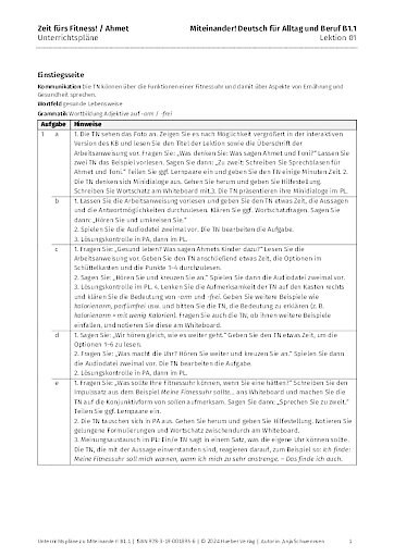 Unterrichtsplan