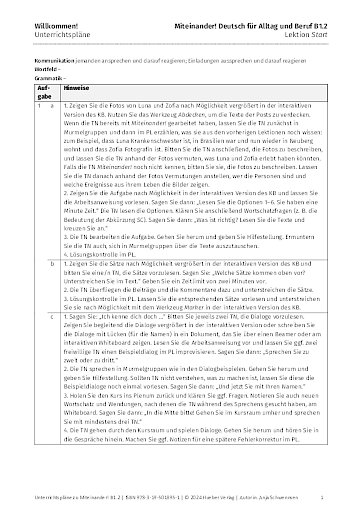 Unterrichtsplan