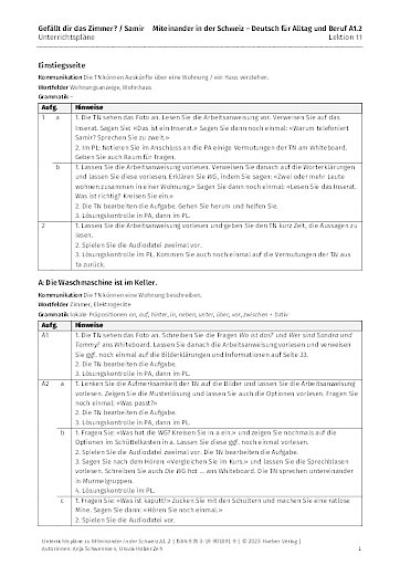 Unterrichtsplan 