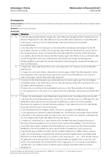 Unterrichtsplan