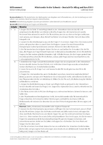 Unterrichtsplan 