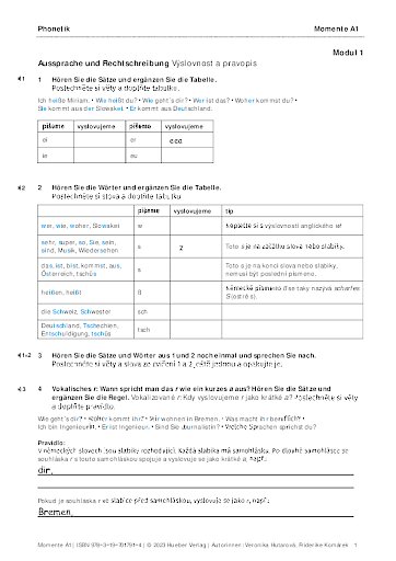 Phonetik-Übungen mit Transkriptionen