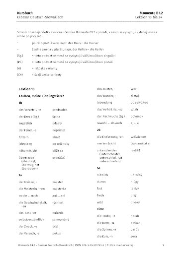 Glossar Deutsch-Slowakisch