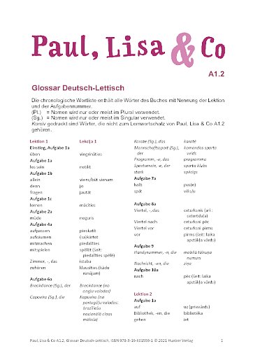 Paul, Lisa & Co. A1.2 Deutsch-Lettisch