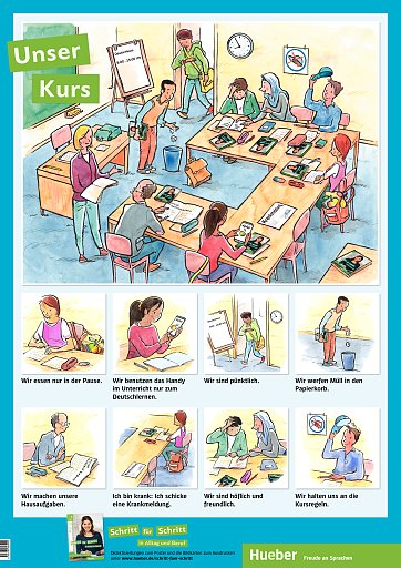 Poster für den Unterricht: Unser Kurs (Niveau A1)