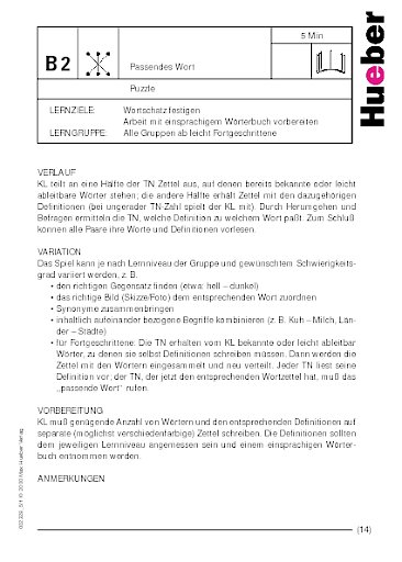 Passendes Wort - ein Puzzle