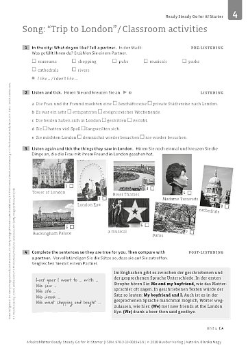 Song: Classroom activities