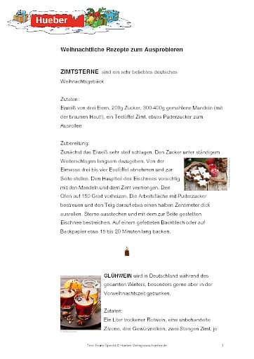 Weihnachtliche Rezepte zum Ausprobieren