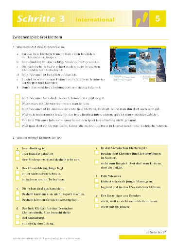 Zwischenspiel: Frei klettern (1)