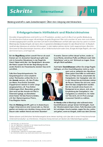 Über den Umgang mit Menschen