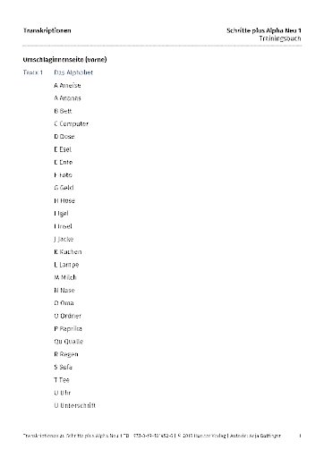 Transkriptionen