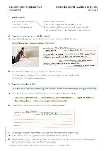 Fokus Beruf: Ein schriftlicher Arbeitsauftrag
