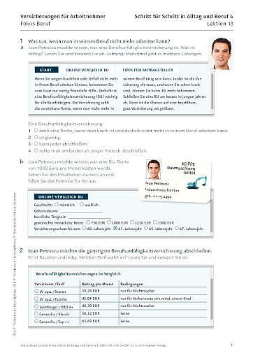 Fokus Beruf: Versicherungen für Arbeitnehmer