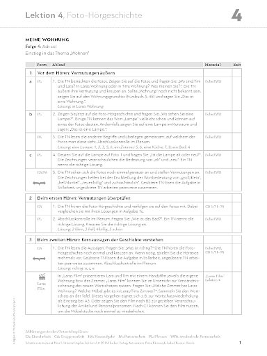 Unterrichtsplan