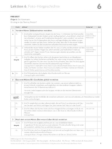 Unterrichtsplan