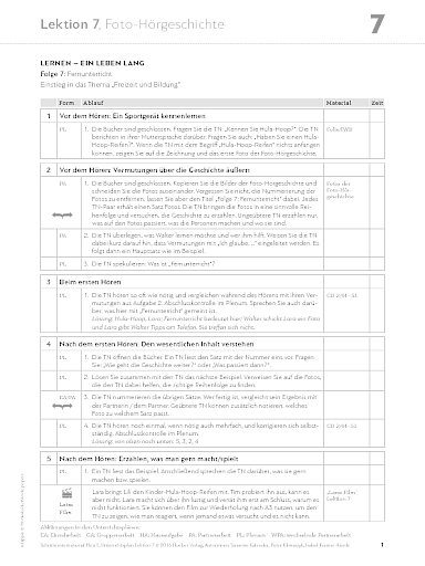 Unterrichtsplan