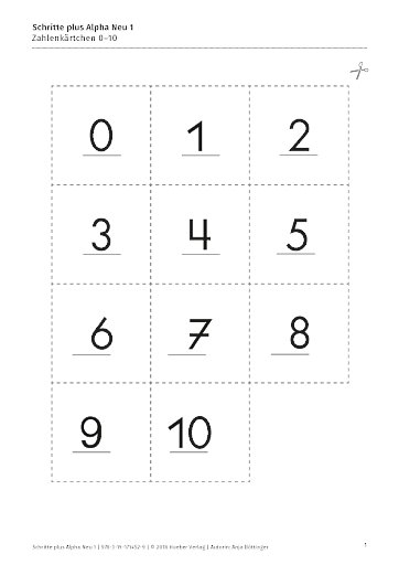 Zahlen-Kärtchen