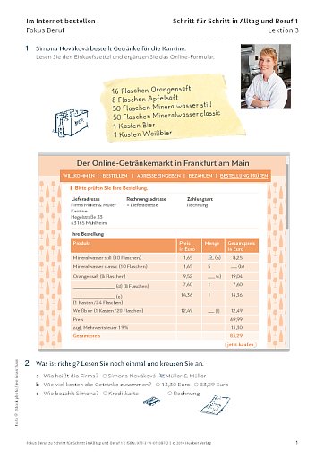 Fokus Beruf: Im Internet bestellen