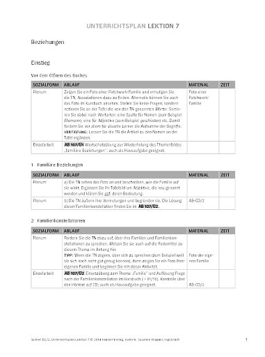 Unterrichtsplan