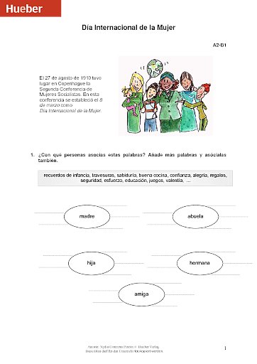 El 8 de marzo - Día Internacional de la Mujer