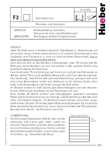 Stille Bilder-Post - ein Phantasie- und Kettenspiel