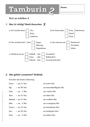 Test zu Lektion 2