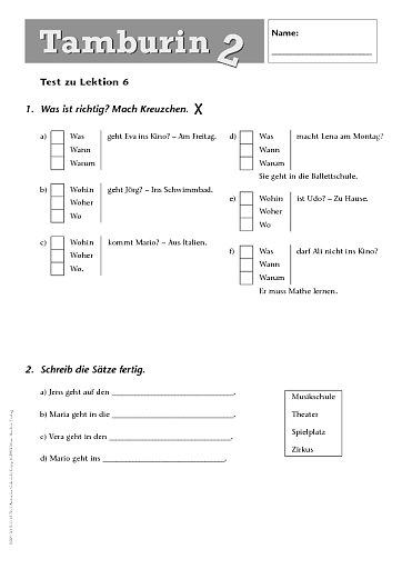 Test zu Lektion 6