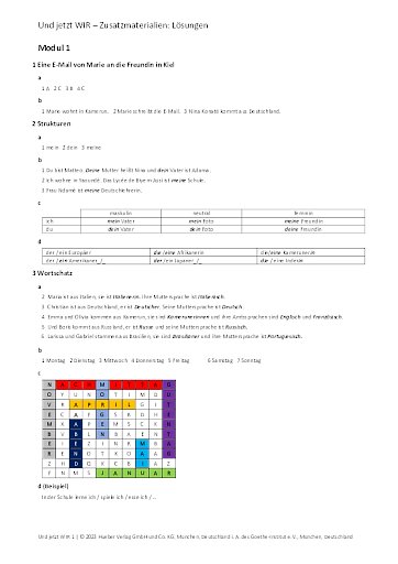 Zusatzmaterial – Lösungen