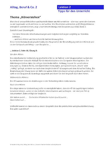 Thema „Hörverstehen“