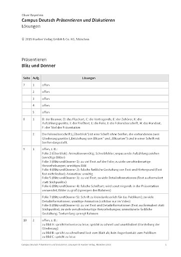 Präsentieren und Diskutieren