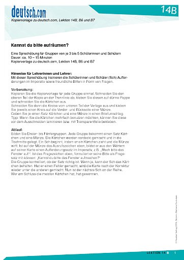 Kannst du bitte aufräumen?