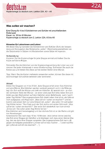 Was sollen wir machen?