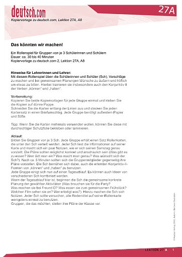 Das könnten wir machen!