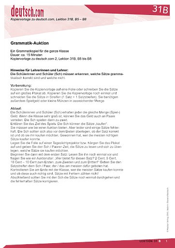 Grammatik-Auktion 