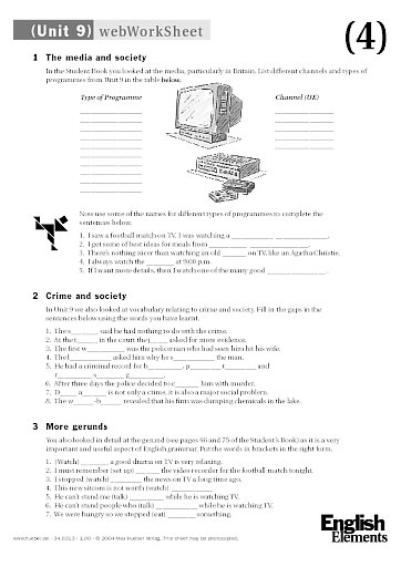 webWorkSheet Unit 9