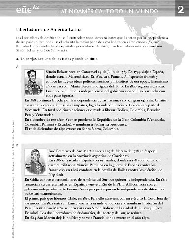 Latinoamérica – todo un mundo: Libertadores de América Latina