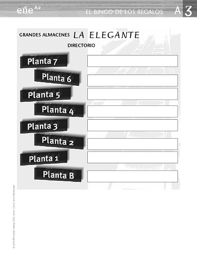 El bingo de los regalos