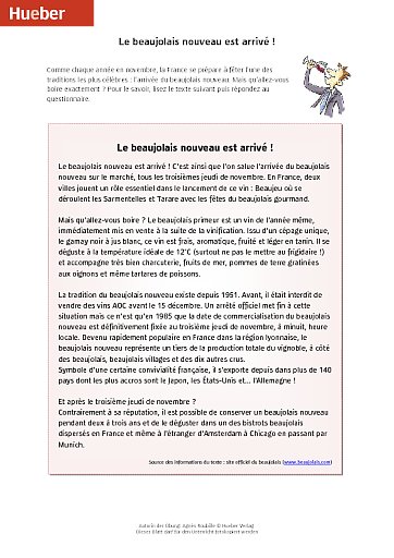 Le beaujolais nouveau est arrivé !