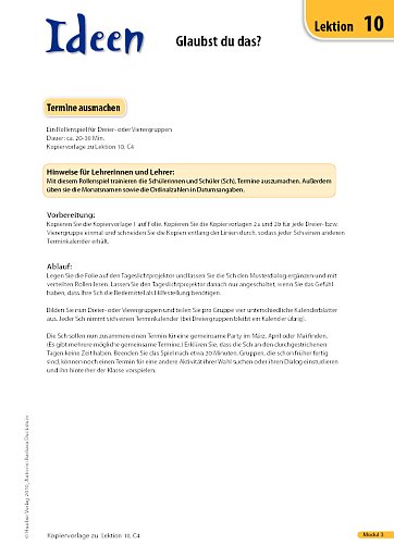 Termine ausmachen