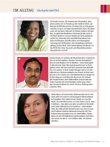 Im Alltag: Verkehrsmittel – Arbeitsblatt (Modul 4)