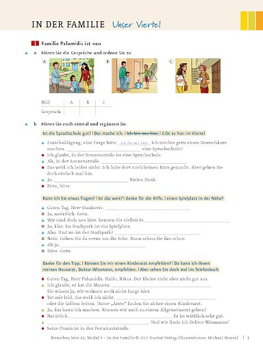 In der Familie: Unser Viertel – Arbeitsblatt (Modul 5)