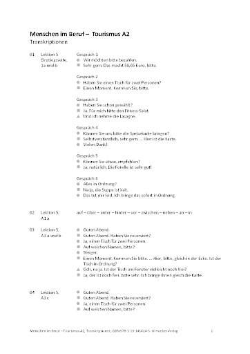 Tourismus A2