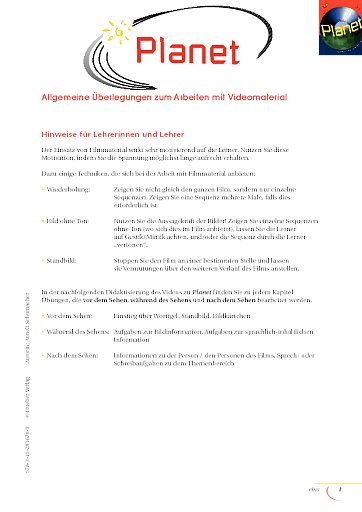 Allgemeine Überlegungen zum Arbeiten mit Videomaterial