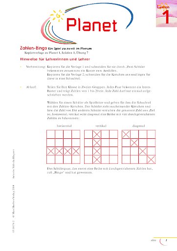 Zahlen-Bingo