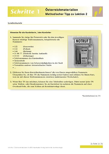 Landeskunde-Tipp: Wichtige Telefonnummern