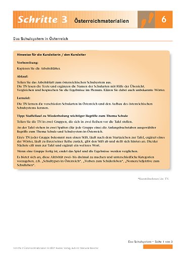 Das österreichische Schulsystem