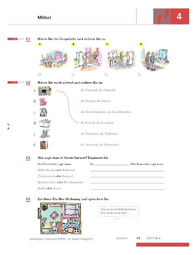 Lektion 4 Schritt C: Möbel