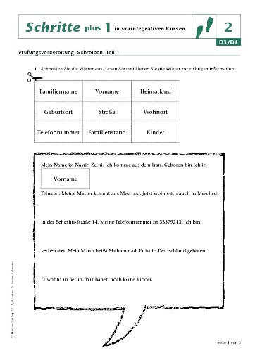 Schreiben, Teil 1