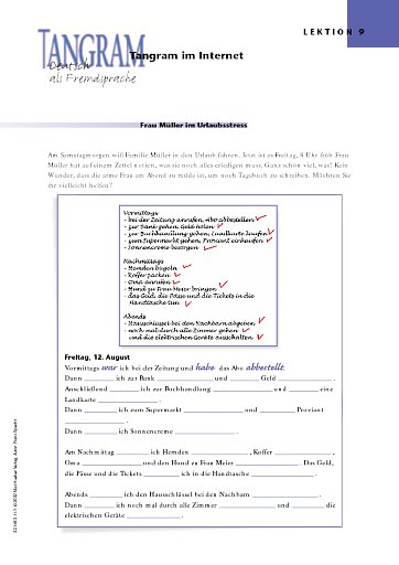 Frau Müller imUrlaubsstress